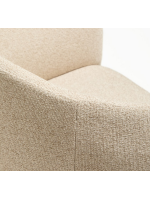 BABOL chair with armrests in water repellent chenille