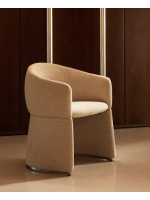 BABOL chair with armrests in water repellent chenille