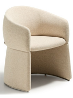 BABOL chair with armrests in water repellent chenille