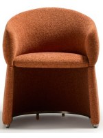 IVROSE chair with armrests in water repellent chenille