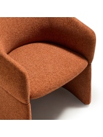 IVROSE chair with armrests in water repellent chenille
