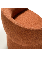 IVROSE chair with armrests in water repellent chenille