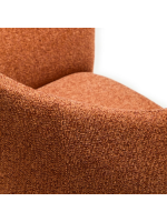 IVROSE chair with armrests in water repellent chenille