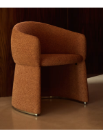 IVROSE chair with armrests in water repellent chenille