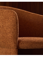 IVROSE chair with armrests in water repellent chenille