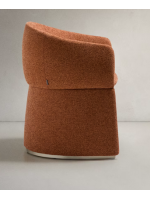 IVROSE chair with armrests in water repellent chenille