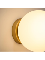 GOTH goldene Metallwandleuchte und emailliertes Glaskugeldesign