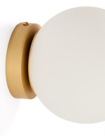 GOTH gold metal wall light and enamelled glass sphere design