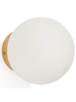 GOTH gold metal wall light and enamelled glass sphere design