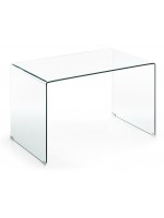 BURANO scrivania table 125x70 in glass glass transparent temperature