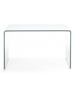 BURANO scrivania tisch 125x70 in glas glas transparent temperatur