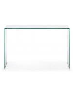 BURANO 125 console in transparent tempered glass