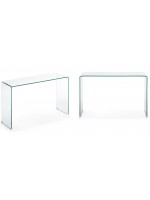 BURANO 125 console in transparent tempered glass