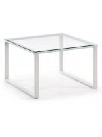 NAVIGLI Base de metal blanco 60x60 para mesa de centro cuadrada