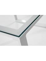 NAVIGLI 60x60 white metal base for square coffee table