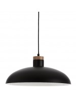 MARGOT black chandelier with painted metal lampshade