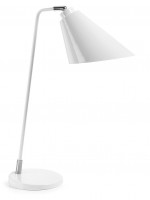 Gris PRITI o lámpara de mesa de metal blanco