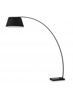 Hacher avec base en marbre lampadaire arqué ombre noir ou blanc