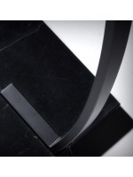 CHOP ad arco con paralume nero lampada da terra base in marmo