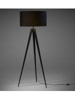 LIPARI black painted metal with floor lamp shade