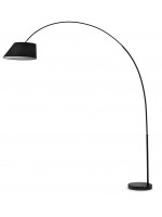 LEE bowed with Extensible black or white shade floor lamp marble base