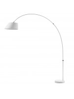 LEE bowed with Extensible black or white shade floor lamp marble base
