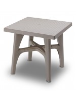 INTRECCIATO 80x80 color choice in square resin table for outdoor gardens and terraces